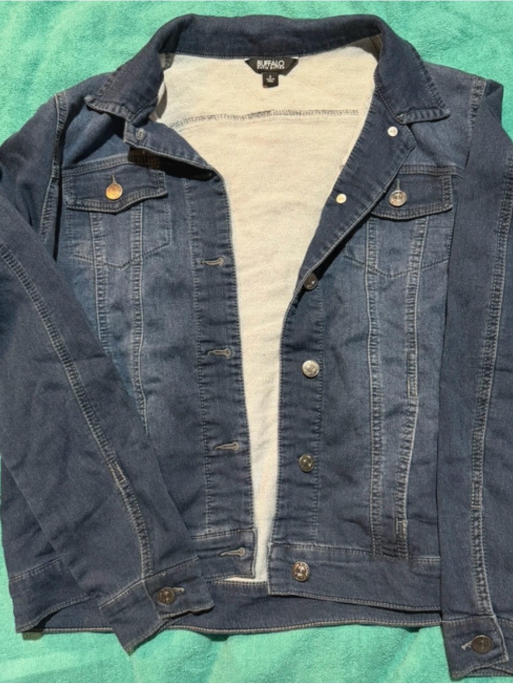 Buffalo David Bitton Navy and Black Jacket Label Detail